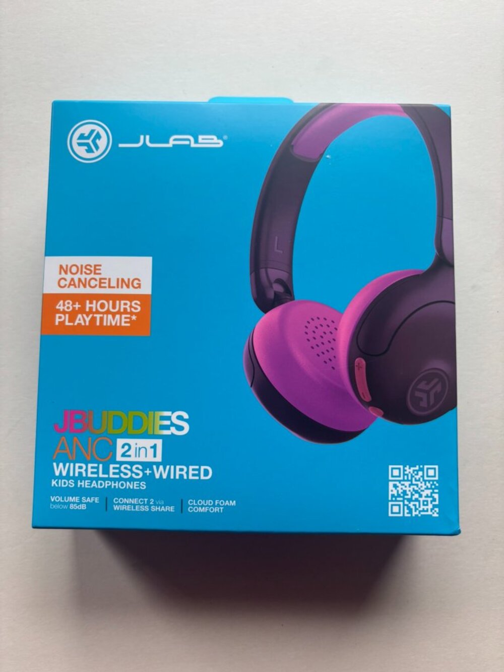 NEW JLab JBuddies AMC 2 in 1 Wireless/Wired Pink Headphones